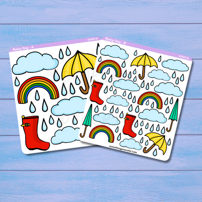 Rainy Day Stickers Sheet