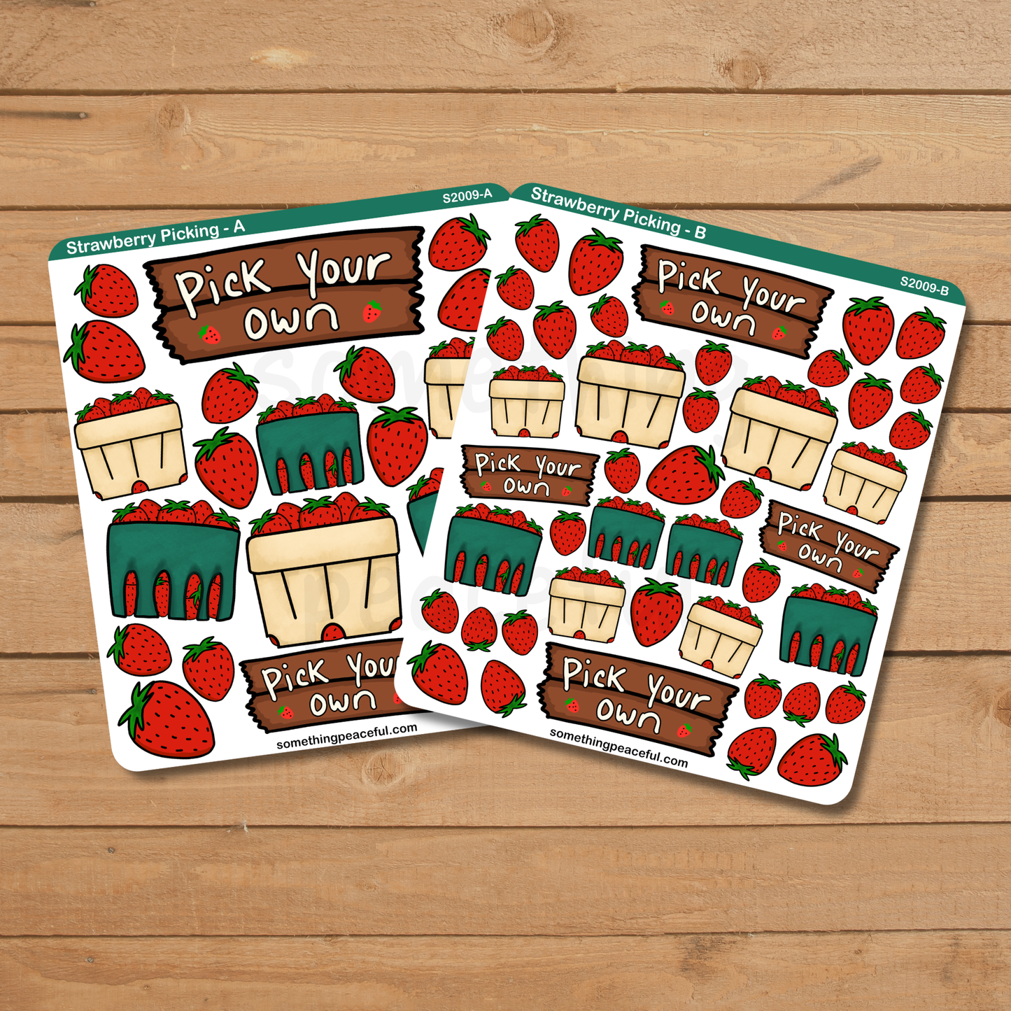 Strawberry Picking Sticker Sheet