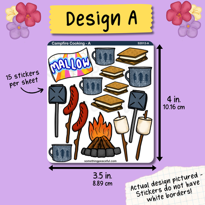 Campfire Cooking Sticker Sheet