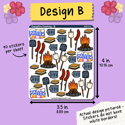 Campfire Cooking Sticker Sheet