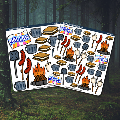 Campfire Cooking Sticker Sheet