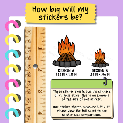 Campfire Cooking Sticker Sheet