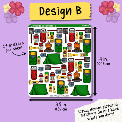 Campsite Essentials Sticker Sheet
