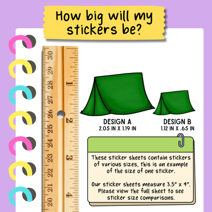 Campsite Essentials Sticker Sheet