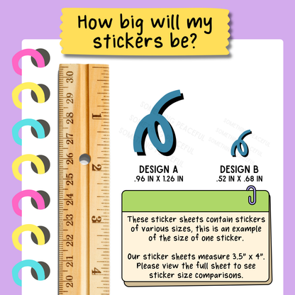 Retro Geometric Shapes Sticker Sheet