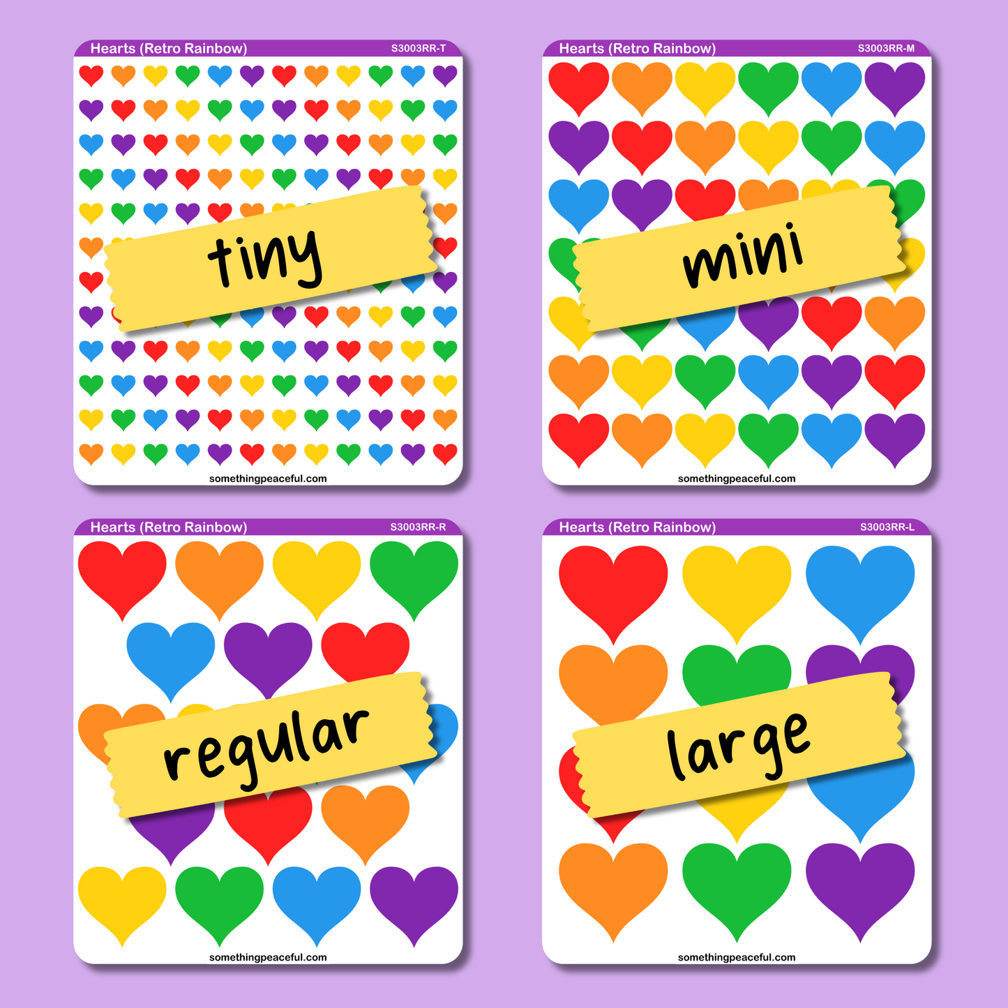 Heart Sticker Sheet - Customizable
