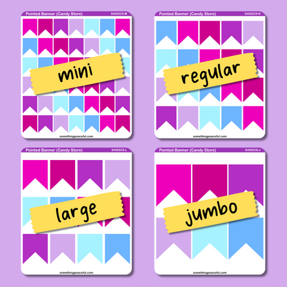 Pointed Banner Sticker Sheet - Customizable
