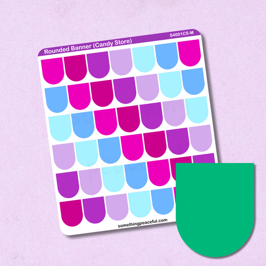 Rounded Banner Sticker Sheet - Customizable