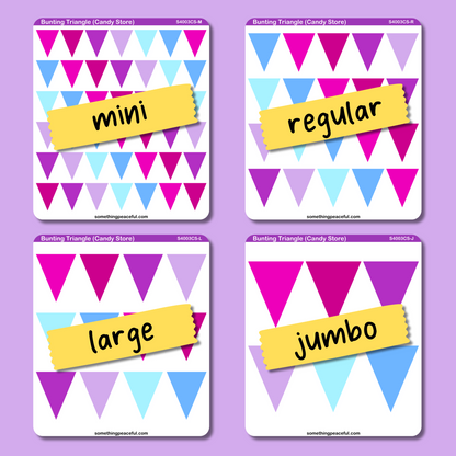 Bunting Triangle Sticker Sheet - Customizable