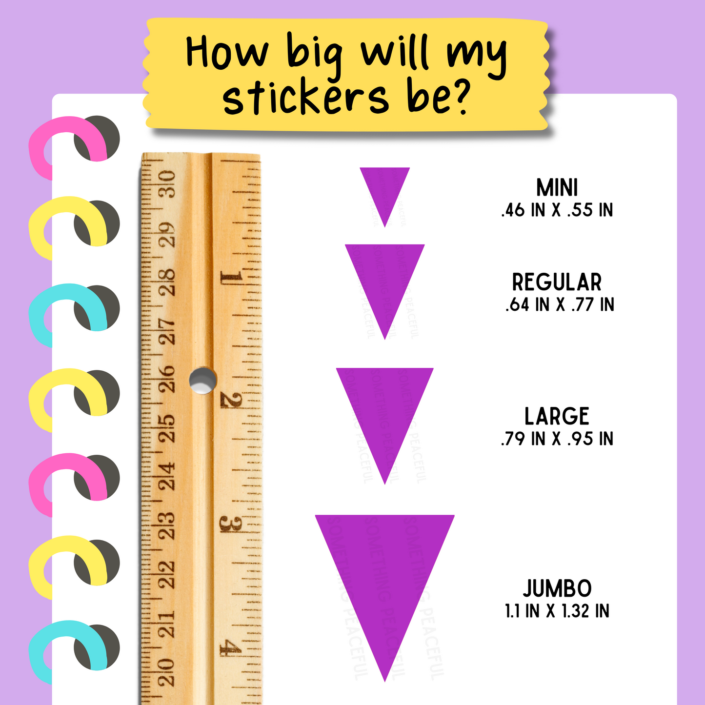 Bunting Triangle Sticker Sheet - Customizable