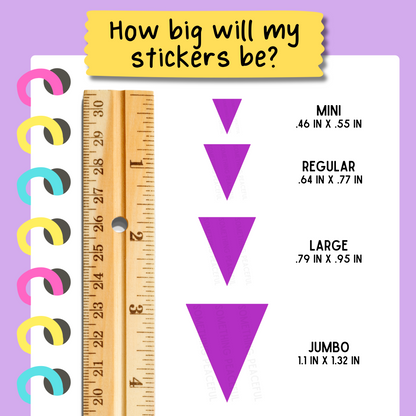 Bunting Triangle Sticker Sheet - Customizable