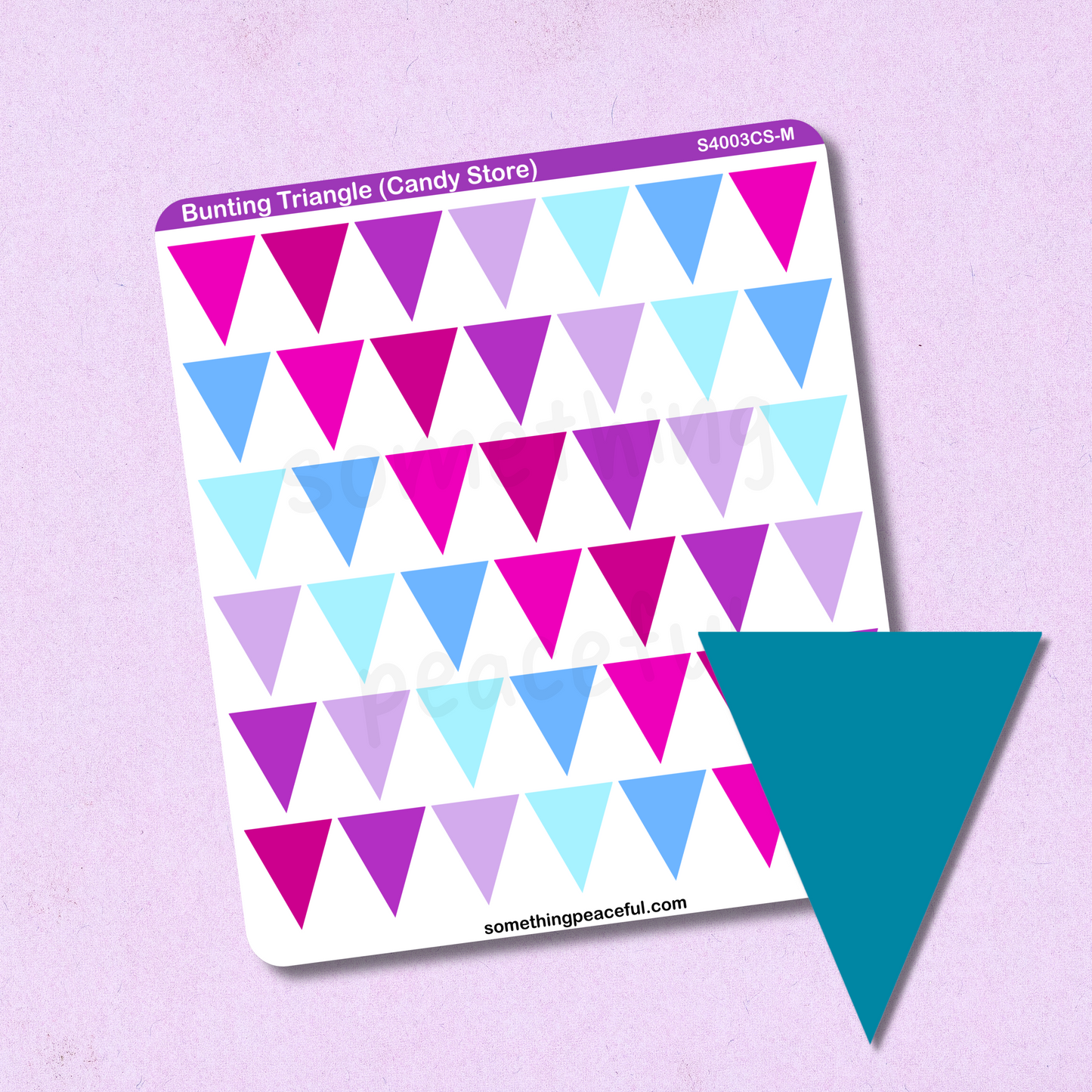 Bunting Triangle Sticker Sheet - Customizable