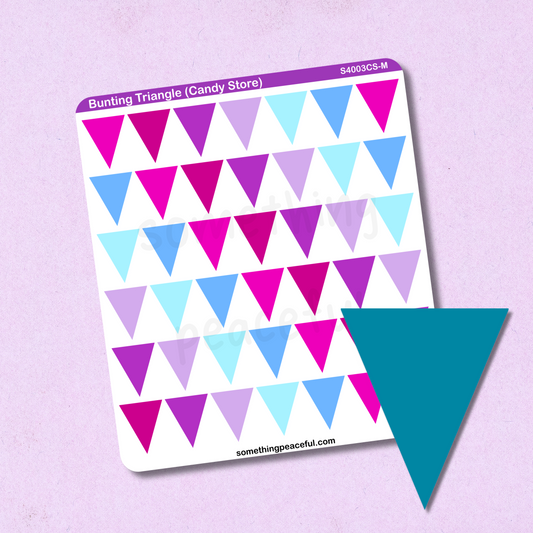 Bunting Triangle Sticker Sheet - Customizable