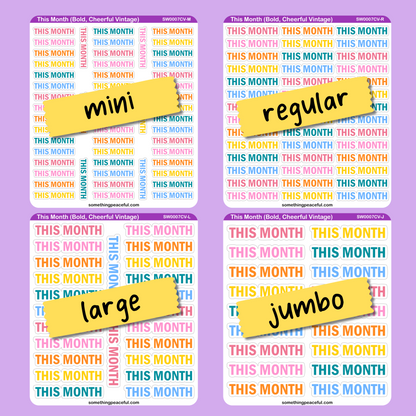 This Month Bold Text Sticker Sheet - Customizable