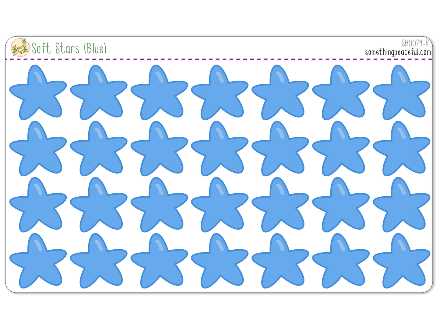 Blue Star Sticker Sheet
