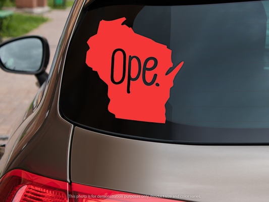 Wisconsin Ope Vinyl Decal