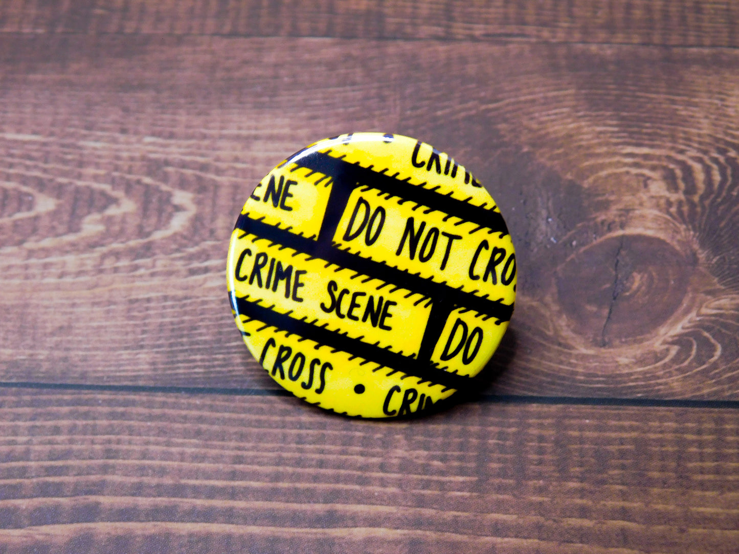 Crime Scene Tape Pinback Button