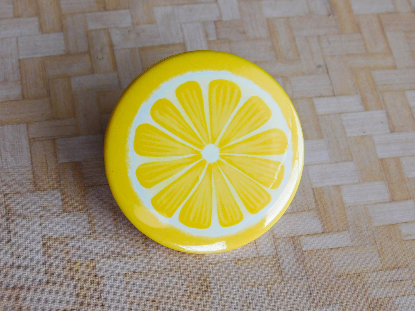 Lemon Slice Pinback Button