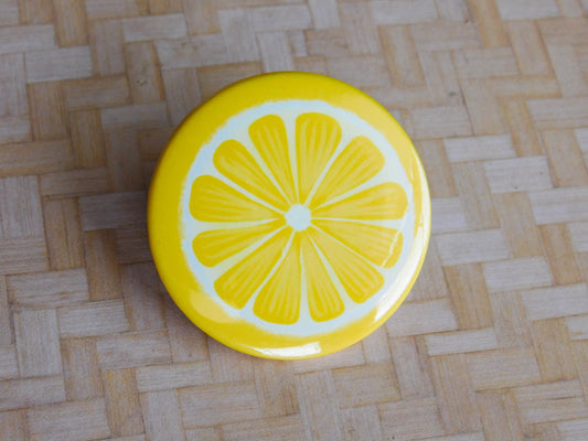 Lemon Slice Pinback Button