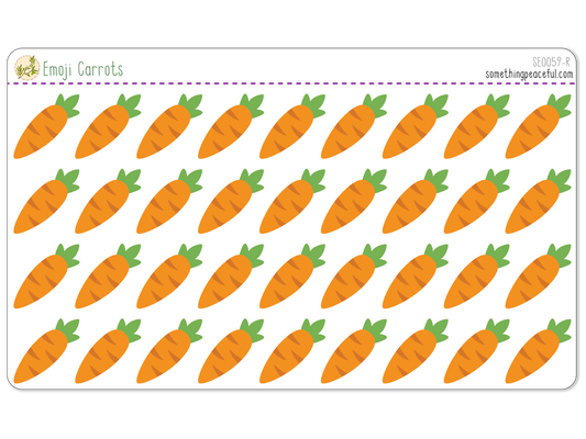 Carrot Emoji Sticker Sheet