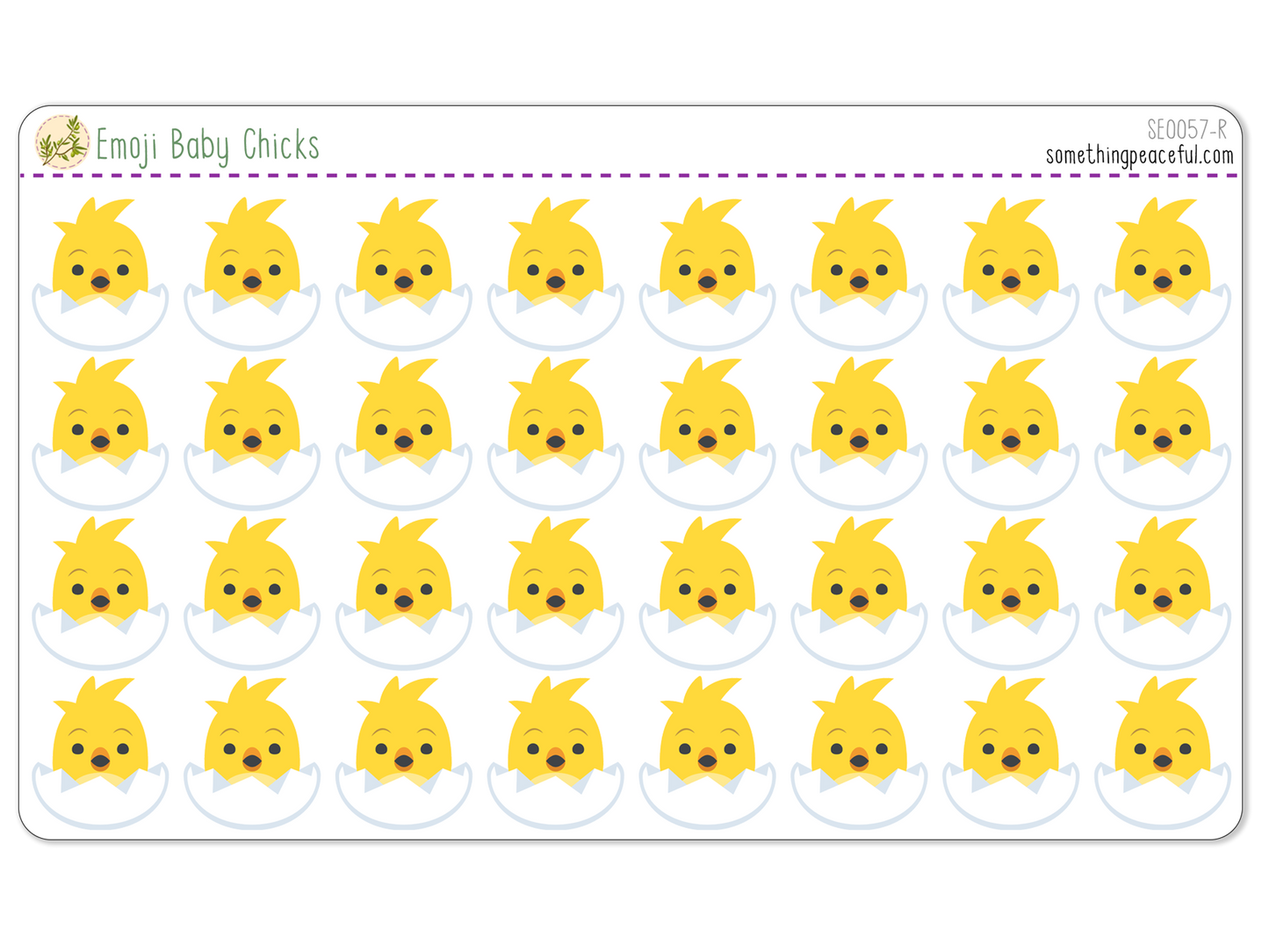 Baby Chick Emoji Sticker Sheet