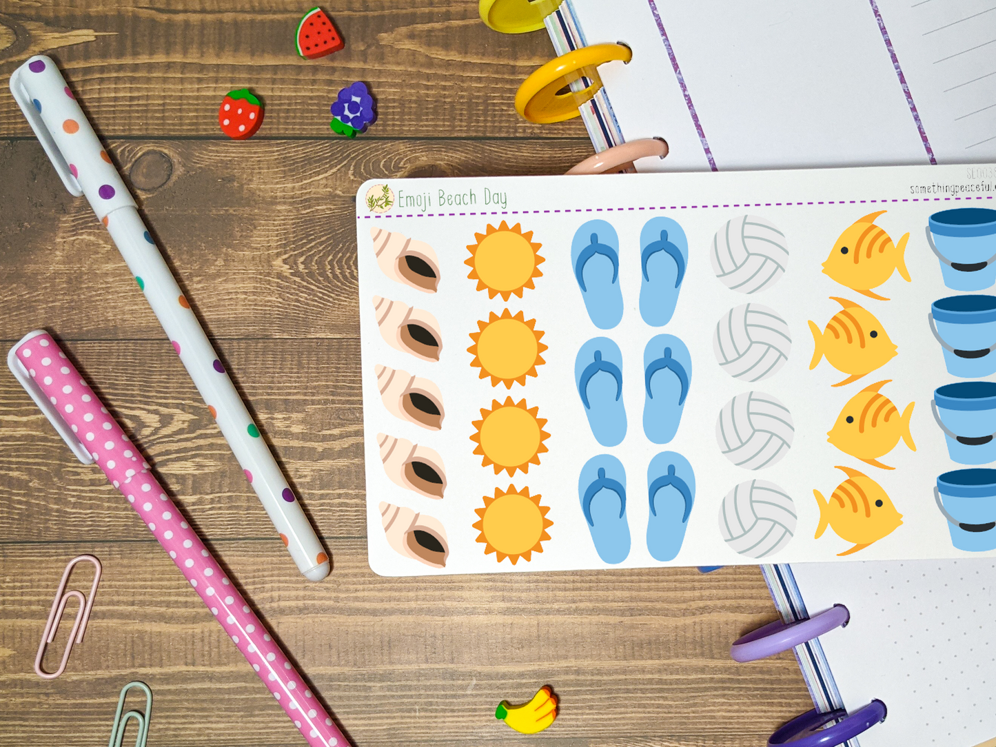 Emoji Beach Day Sheet