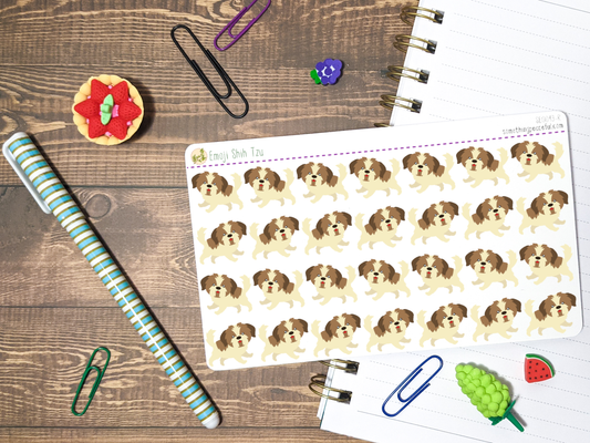 Cute Shih Tzu Sticker Sheet