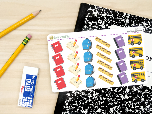 Emoji School Day Sticker Sheet