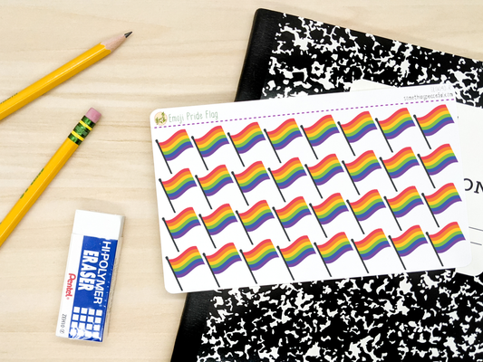 Emoji Pride Flag Sticker Sheet