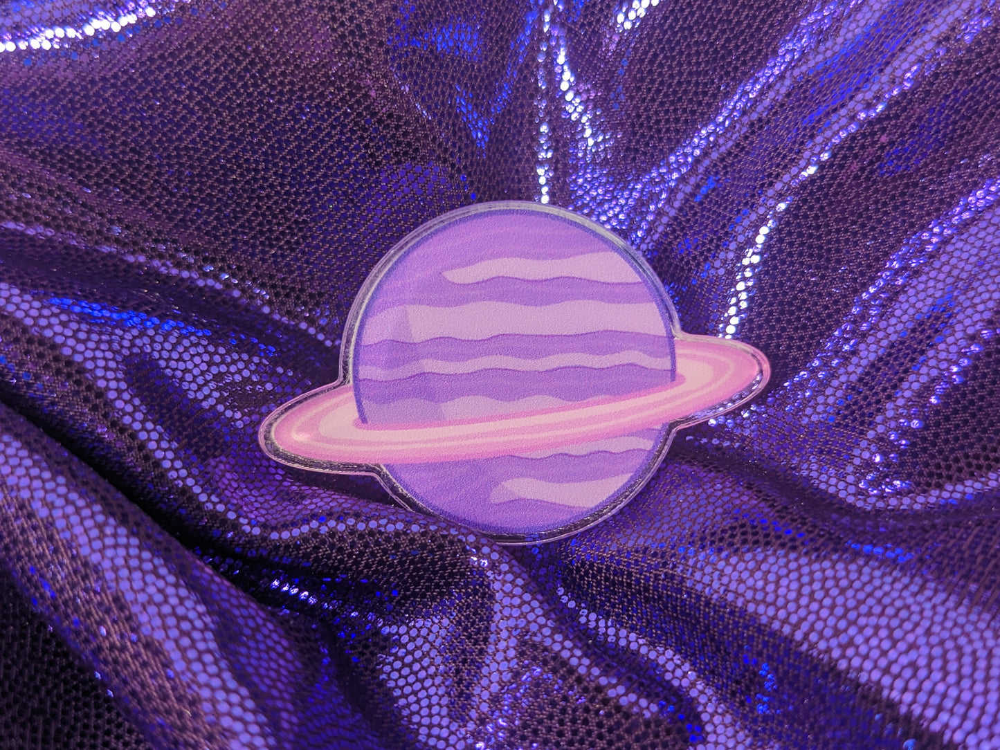 Ringed Planet Acrylic Pin