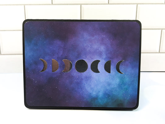 Galaxy Moon Phases Card - Black