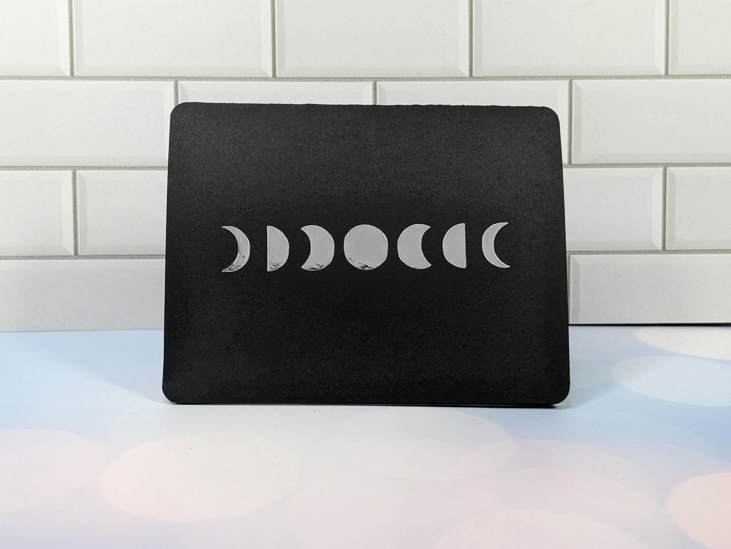 Foil Moon Phases Card - Black