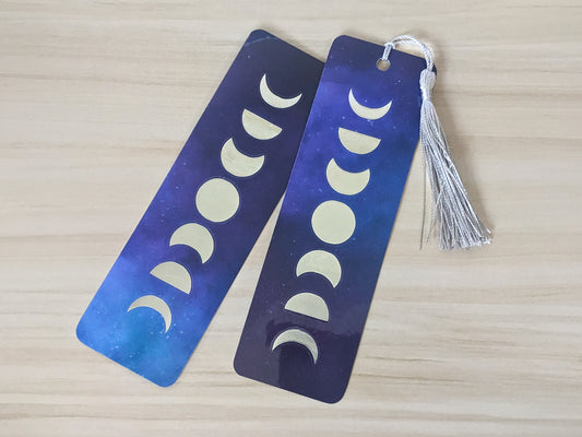 Galaxy Moon Phases Bookmark