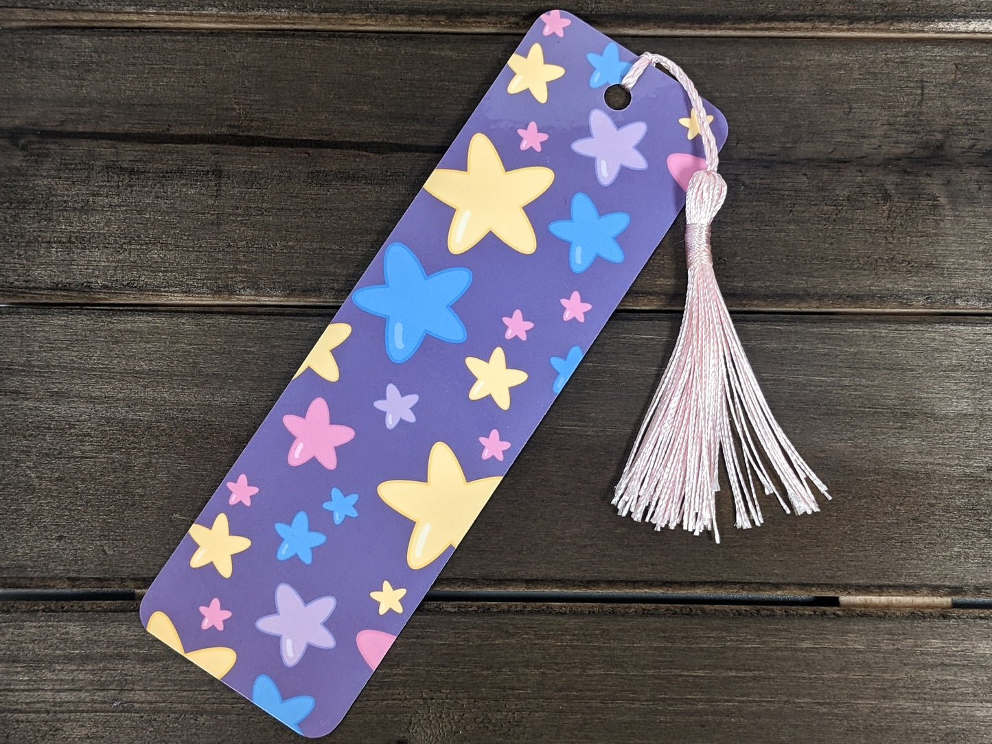 Purple Star Pattern Bookmark