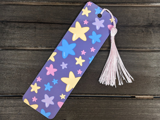 Purple Star Pattern Bookmark