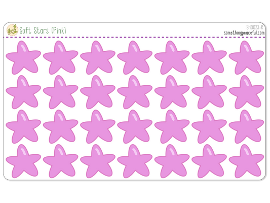Pink Star Sticker Sheet