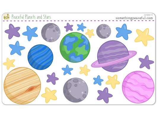 Peaceful Planets Sticker Sheet