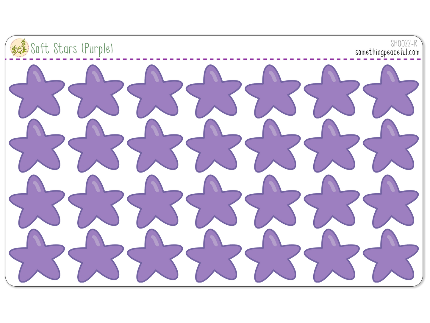 Purple Star Sticker Sheet