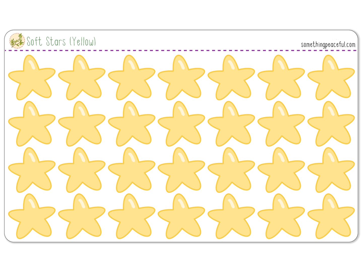 Yellow Star Sticker Sheet