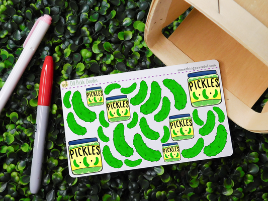 Dill Pickles Stickers Sheet