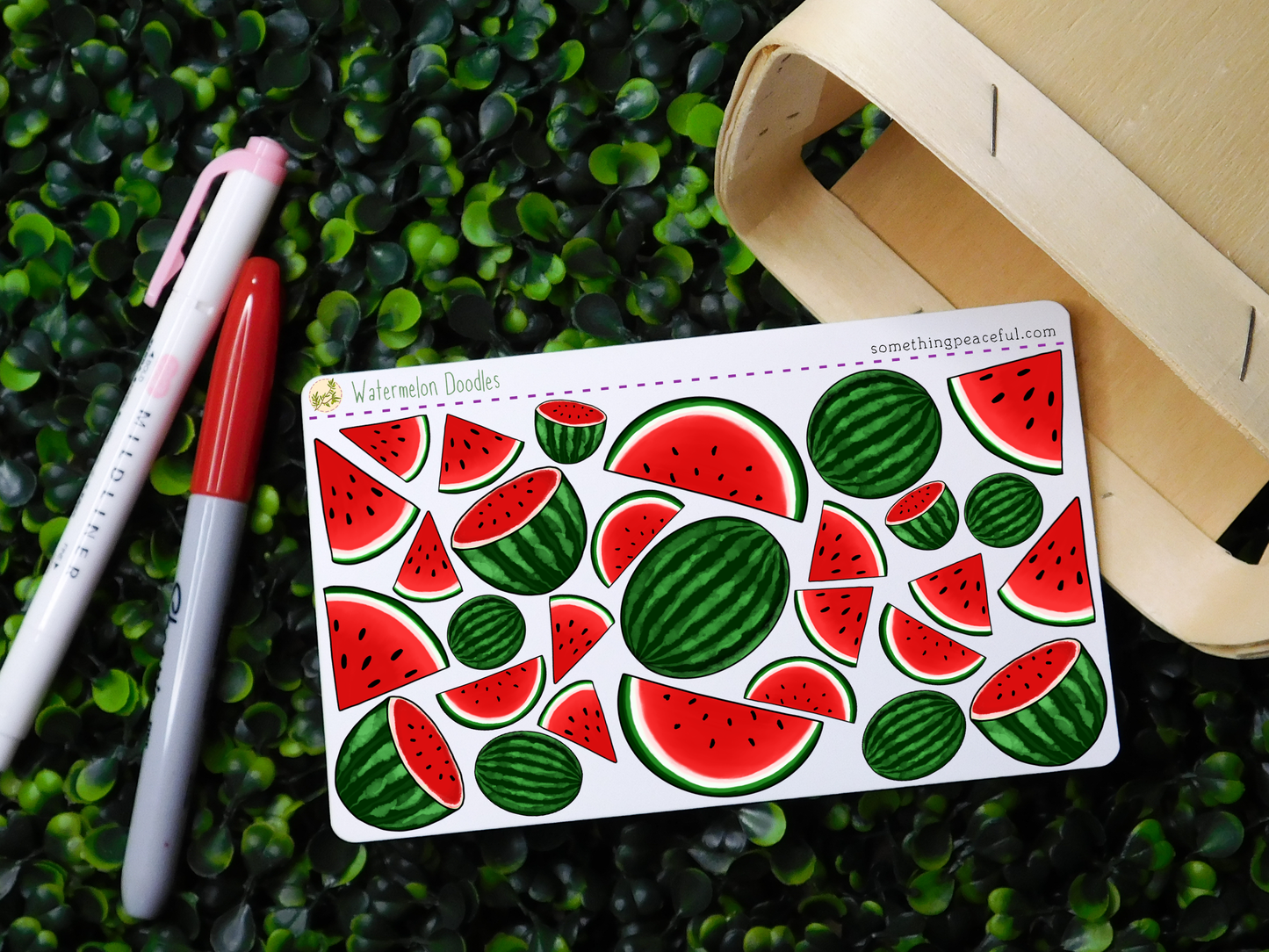 Watermelon Doodles Stickers Sheet