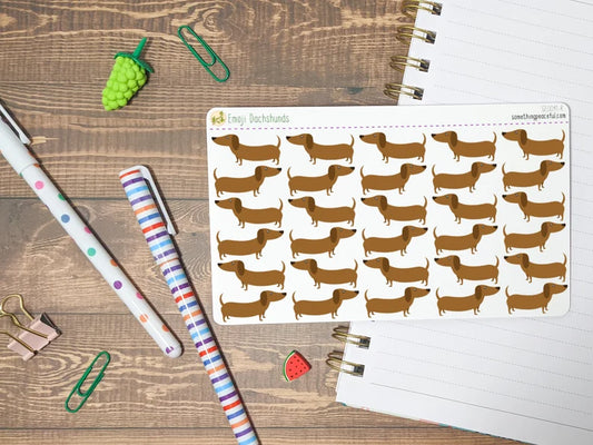 Cute Dachshunds Sticker Sheet