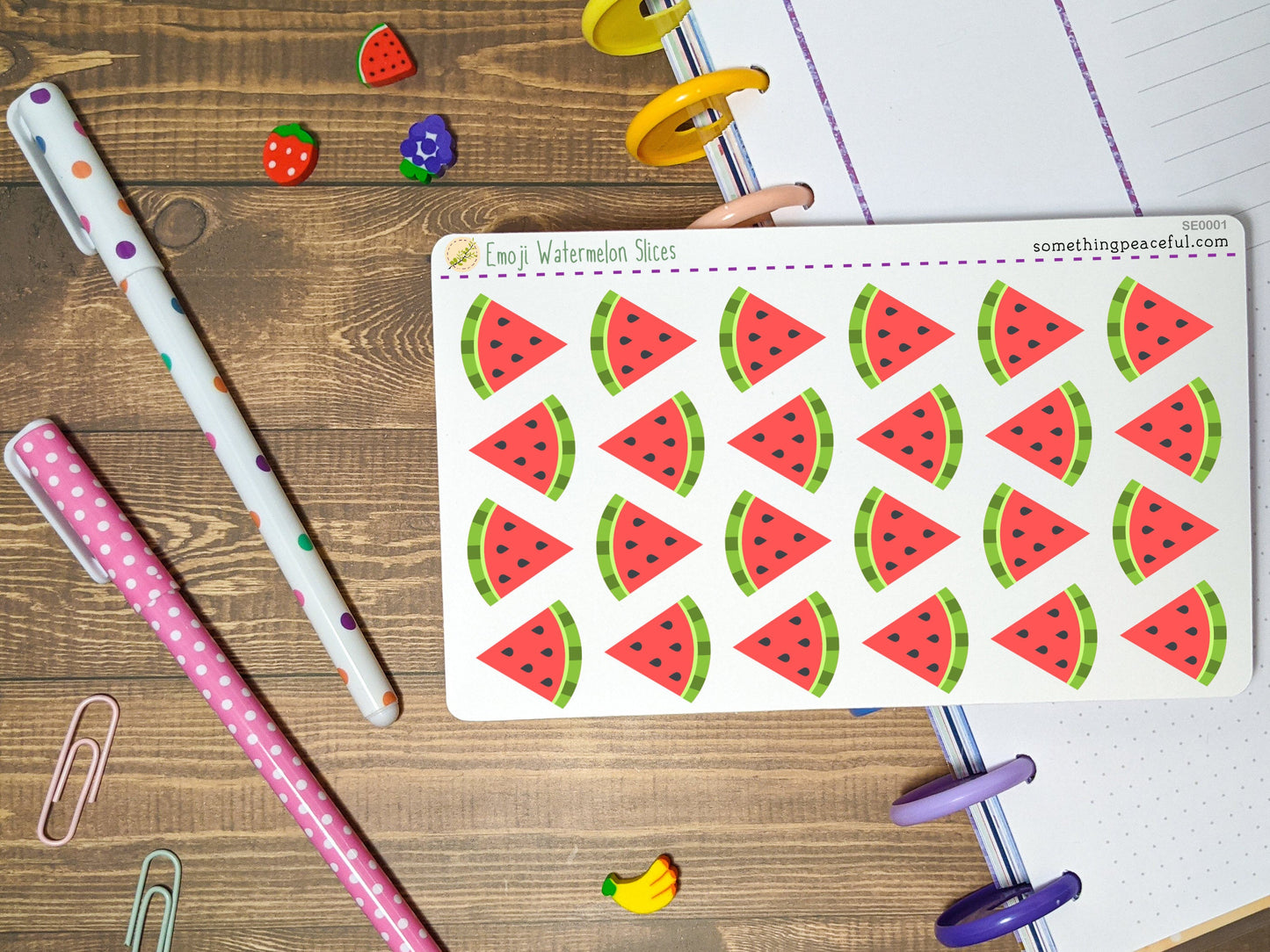 Watermelon Emoji Sticker Sheet