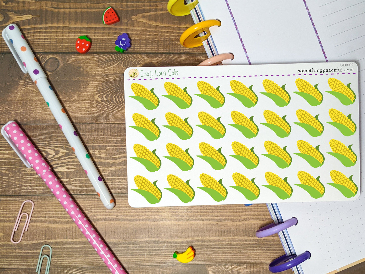Corn Emoji Sticker Sheet