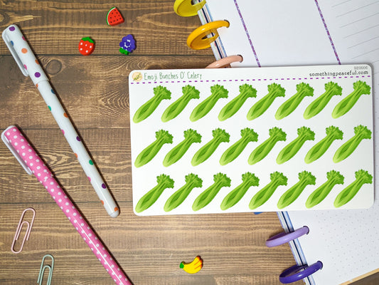 Celery Emoji Sticker Sheet