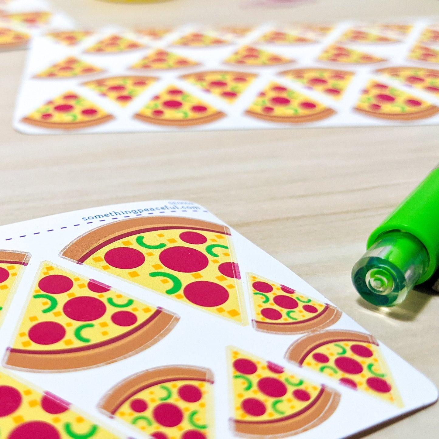 Pizza Slice Emoji Sticker Sheet