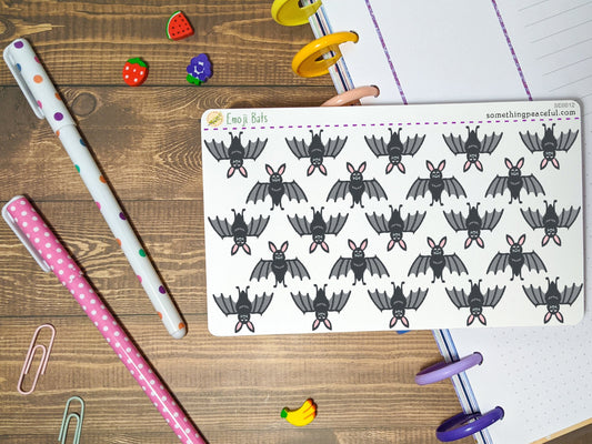 Emoji Bat Sticker Sheet