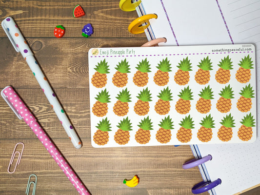 Pineapple Emoji Sticker Sheet