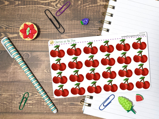 Cherry Stickers Sheet