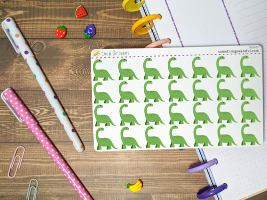 Emoji Dinosaurs Stickers Sheet